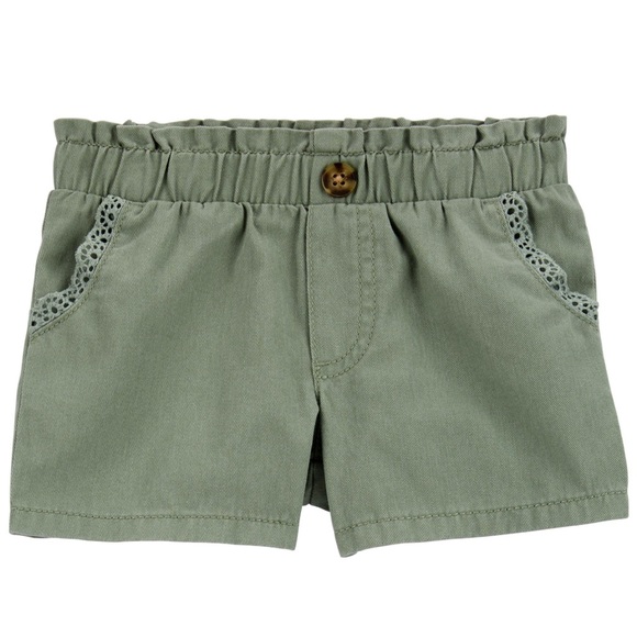 Baby Girl Summer Outfit- Striped Baby Doll Top and Green Shorts Size 18 Months - Picture 6 of 9